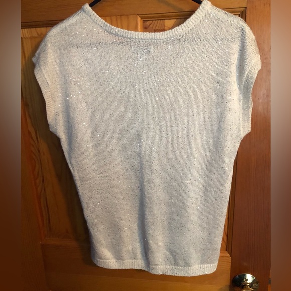 Old Navy white sequined sweater, size medium - Picture 3 of 5